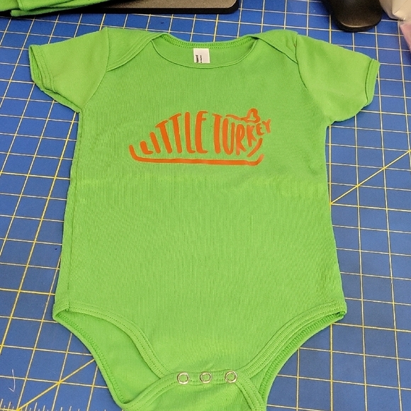 La Ti Da Handmade Other - Green Little Turkey Kids One Piece 12-18 months